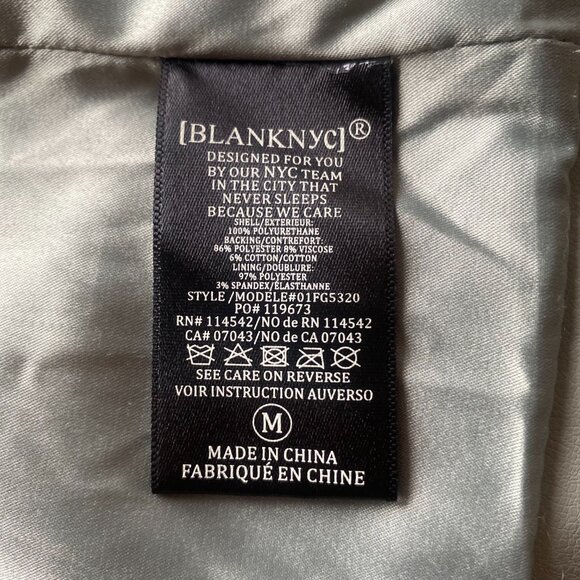 Blank NYC Sage Green Vegan Leather Motorcycle Jacket - Picture 5 of 5